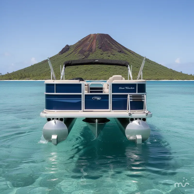 Slide: The Image of Sun Tracker Party Barge 18 DLX 2026 - 3