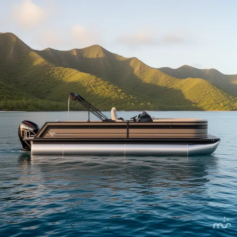 Slide: The Image of Viaggio Lago Z 24S Tritoon With A 250HP Suzuki Motor 2024 - 2