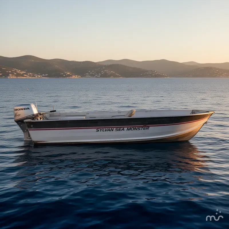 Slide: The Image of Sylvan Sea Monster W/ 25HP Honda 4-Stroke 1989 - 2
