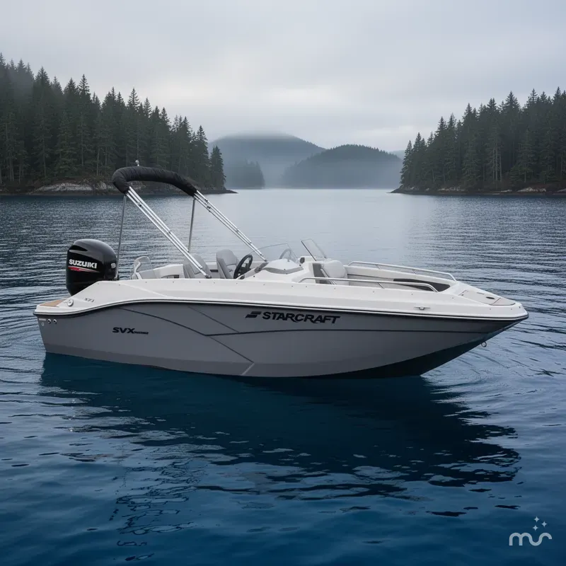 Slide: The Image of Starcraft SVX 171 W/ A Suzuki 115HP Motor & Trailer 2026 - 2