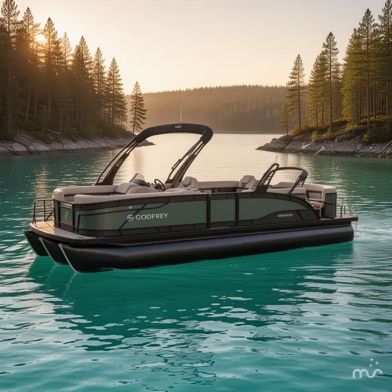The Image of Godfrey Monaco 25' Single Flip Lounge Tritoon - 255 SFL 2027 - 0