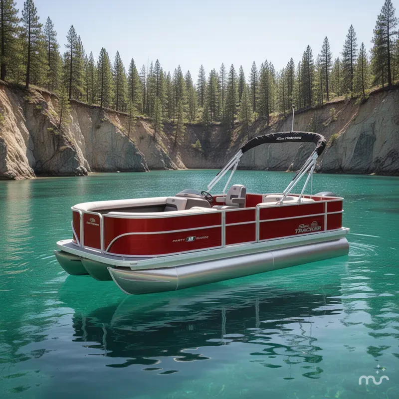 Slide: The Image of Sun Tracker Party Barge 18 DLX 2026 - 4