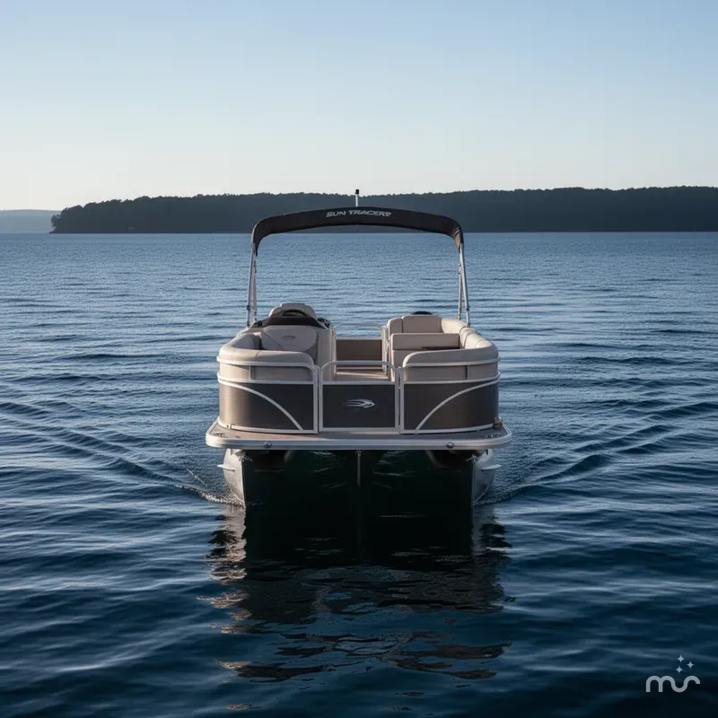 Slide: The Image of Sun Tracker Party Barge 16 DLX 2026 - 1