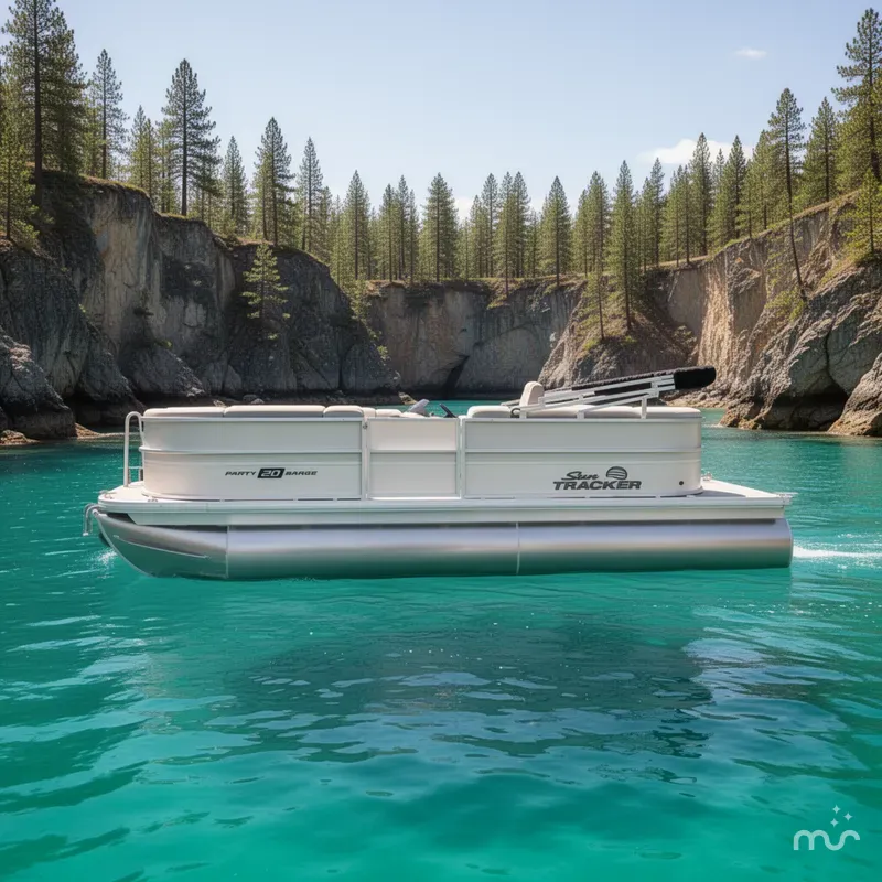 Slide: The Image of Sun Tracker Party Barge 20 DLX 2026 - 2