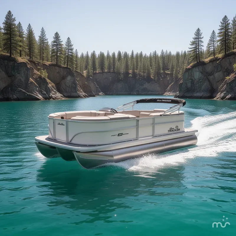 Slide: The Image of Sun Tracker Party Barge 20 DLX 2026 - 4