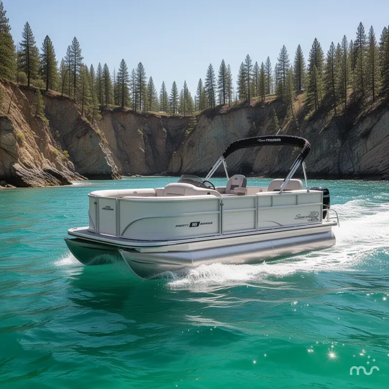 Slide: The Image of Sun Tracker Party Barge 16 DLX 2026 - 4
