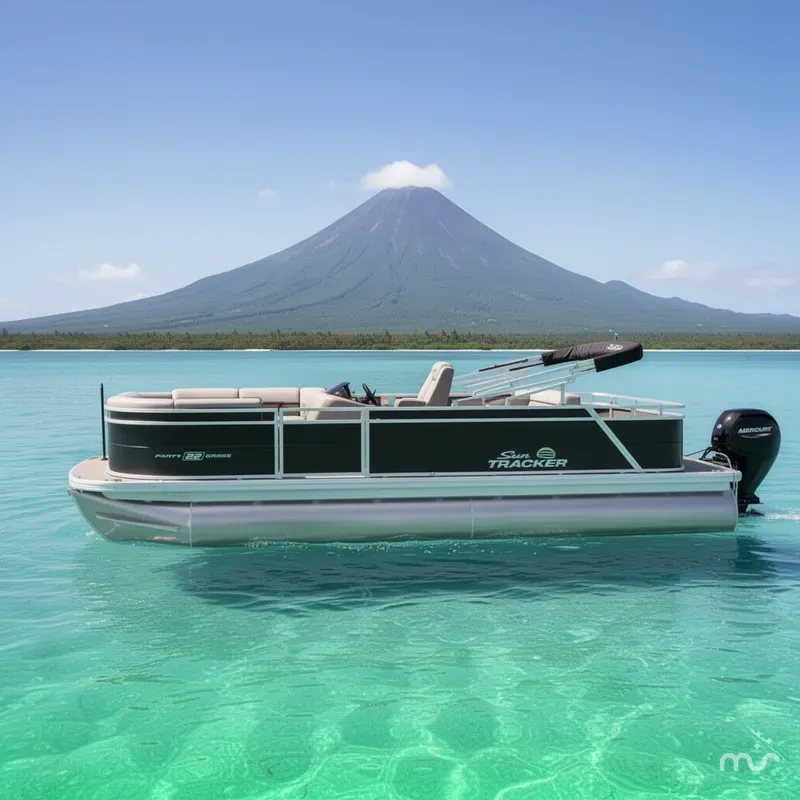 Slide: The Image of Sun Tracker Party Barge 22 RF DLX 2026 - 2