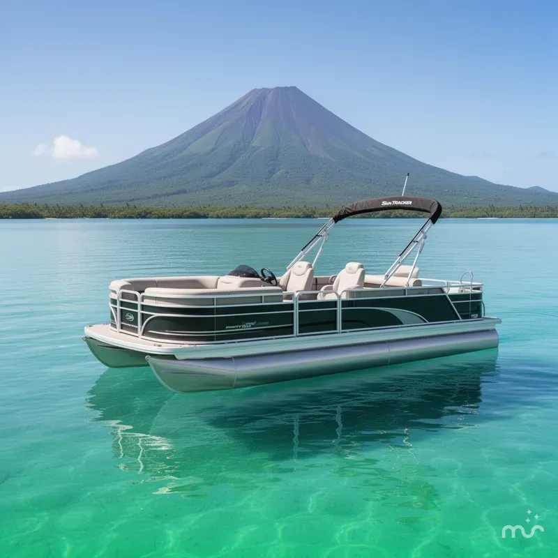 Slide: The Image of Sun Tracker Party Barge 22 RF DLX 2026 - 4