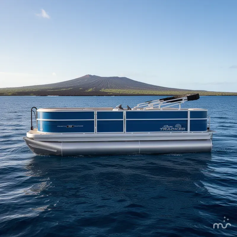 Slide: The Image of Sun Tracker Party Barge 18 DLX 2026 - 2