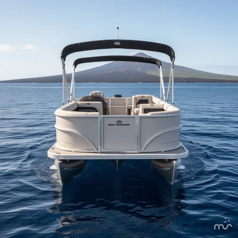 Slide: The Image of Sun Tracker Party Barge 18 DLX 2026 - 3