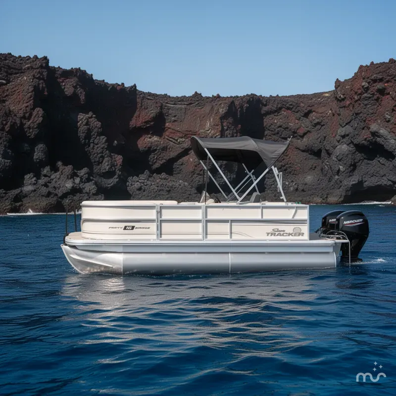 Slide: The Image of Sun Tracker Party Barge 16 DLX 2026 - 2