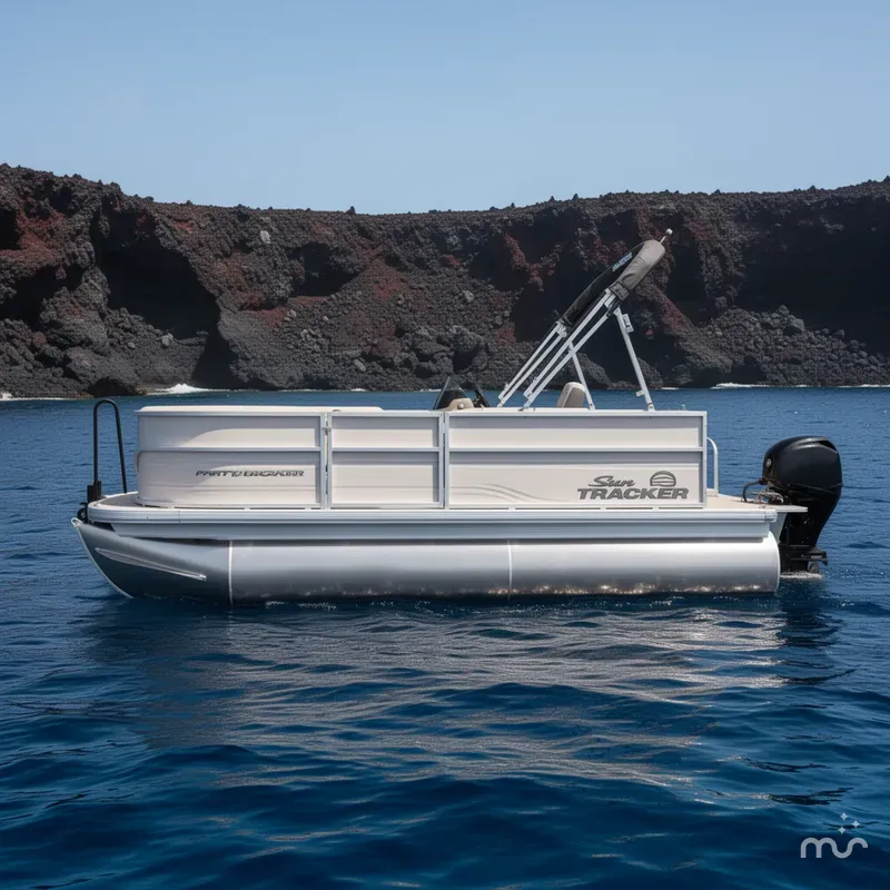 Slide: The Image of Sun Tracker Party Barge 16 DLX 2026 - 2