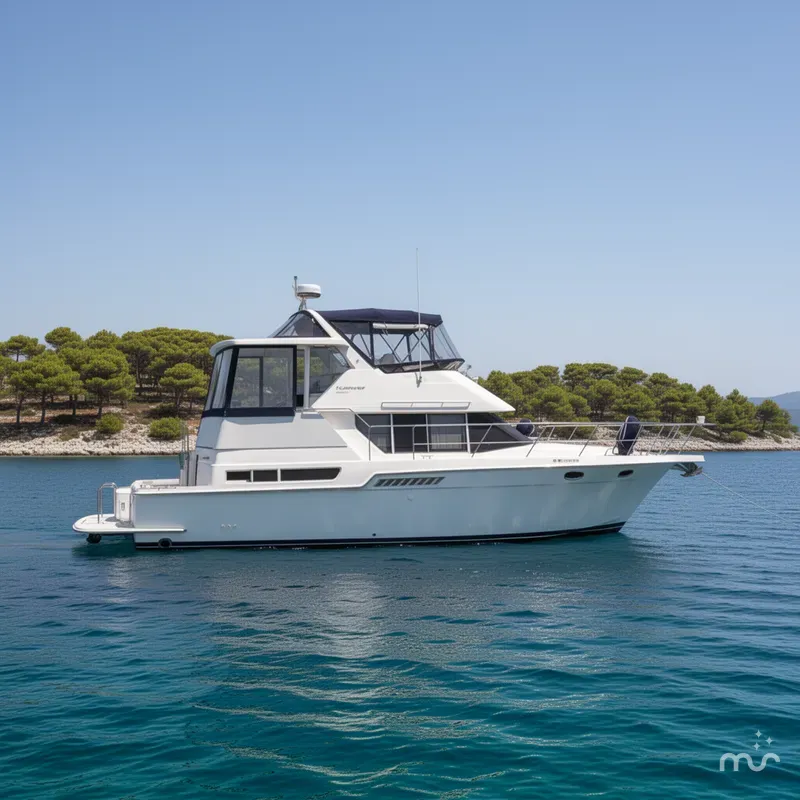 Slide: The Image of Carver Yachts 400 Cockpit Motor Yacht 1997 - 2