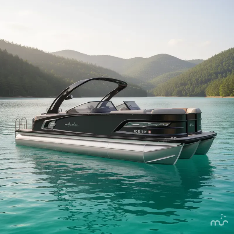 The Image of Avalon Excalibur Quad Lounge Windshield - 27' 2024 - 0