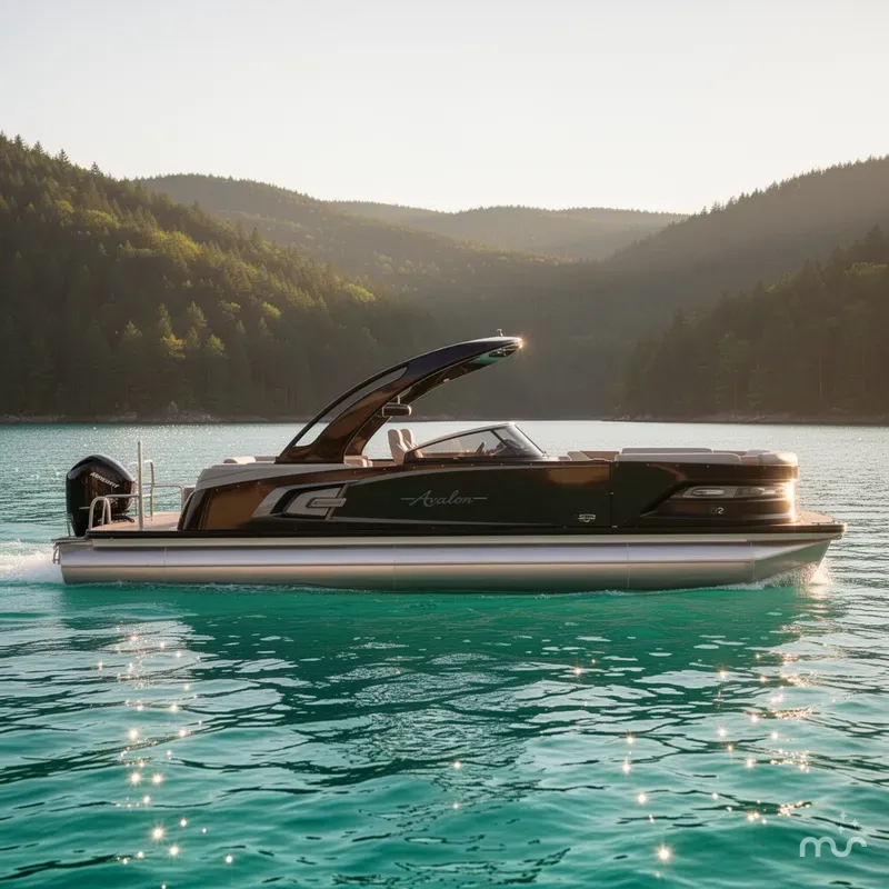 Slide: The Image of Avalon Excalibur Quad Lounge Windshield - 27' 2024 - 4