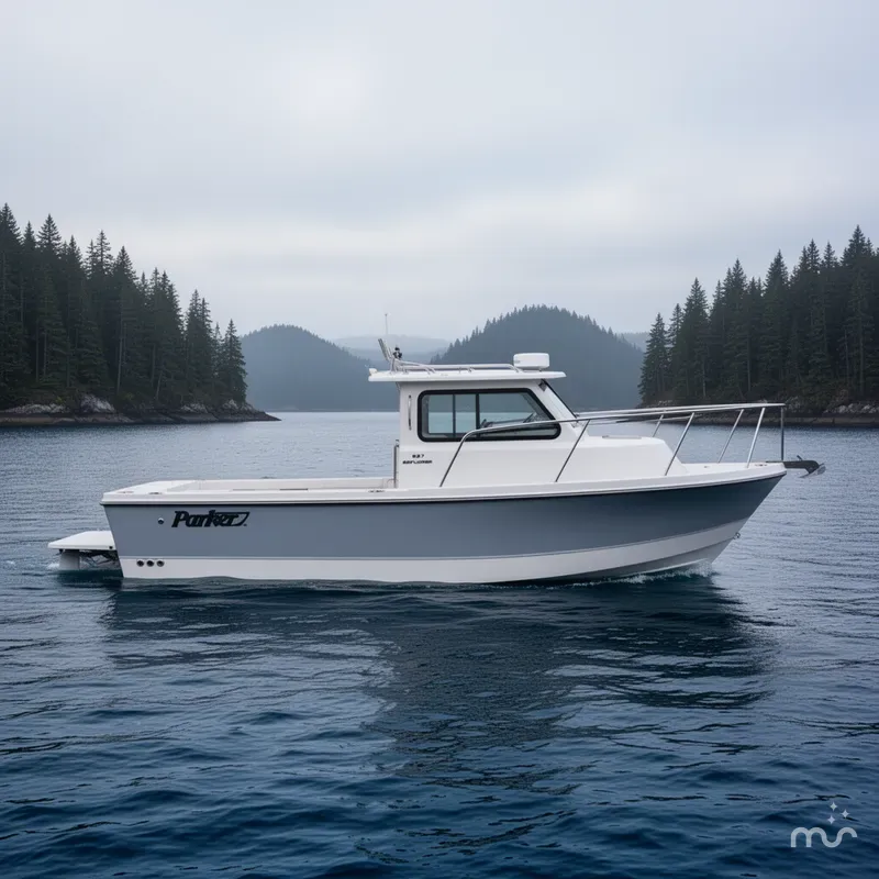 Slide: The Image of Parker Marine 227 Explorer WITH AC AND SEAKEEPER RIDE 2026 - 2