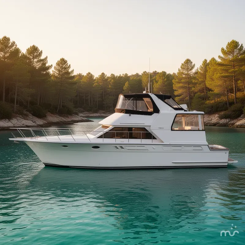 Slide: The Image of Californian 48 Cockpit Motor Yacht 1989 - 2