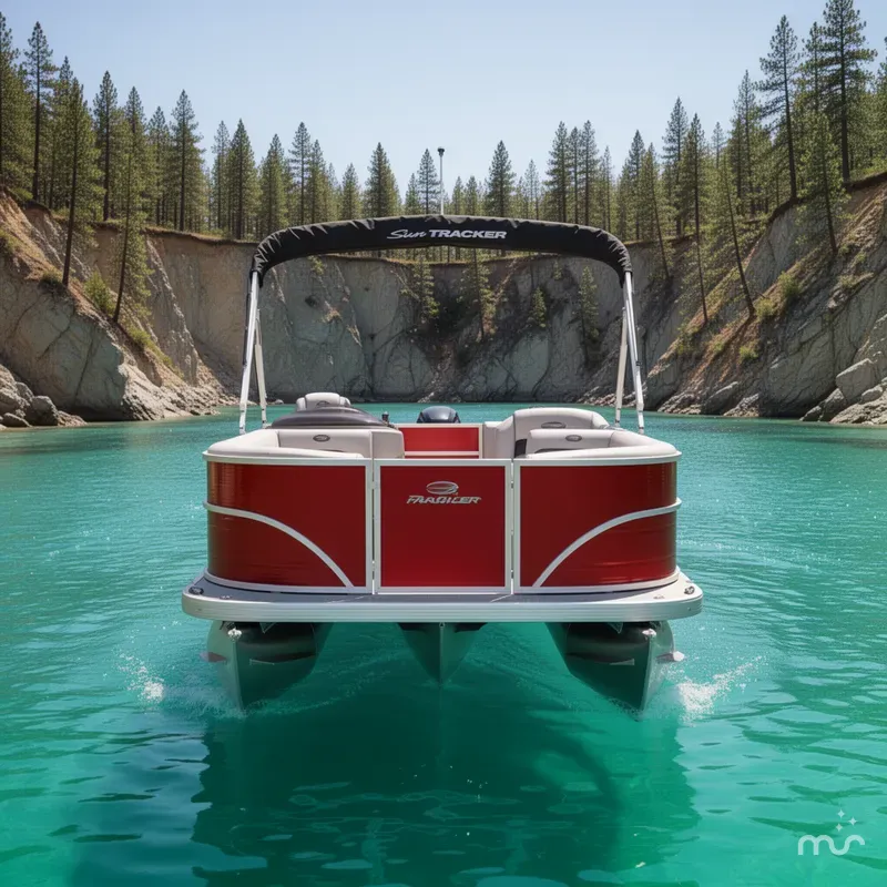 Slide: The Image of Sun Tracker Party Barge 18 DLX 2026 - 3