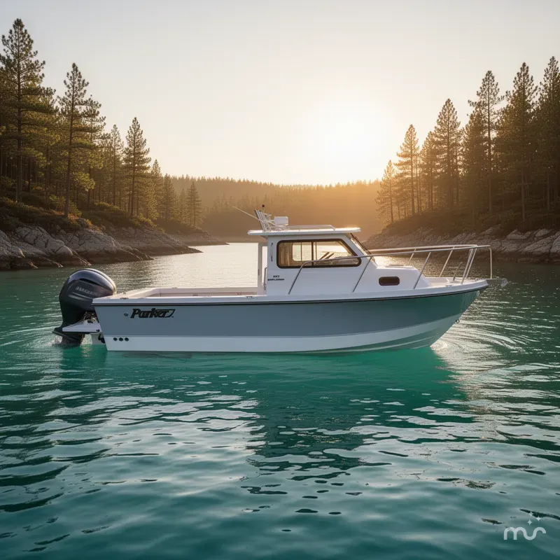 Slide: The Image of Parker Marine 227 Explorer WITH AC AND SEAKEEPER RIDE 2026 - 2