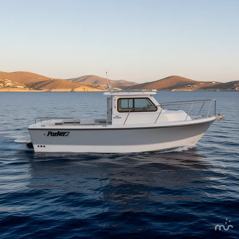 Slide: The Image of Parker Marine 227 Explorer WITH AC AND SEAKEEPER RIDE 2026 - 2