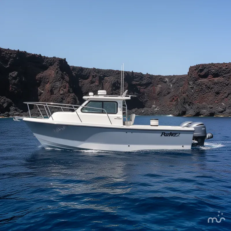 Slide: The Image of Parker Marine 227 Explorer WITH AC AND SEAKEEPER RIDE 2026 - 2