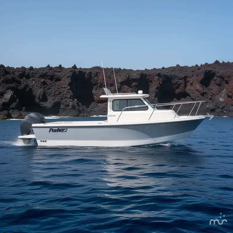 Slide: The Image of Parker Marine 227 Explorer WITH AC AND SEAKEEPER RIDE 2026 - 2
