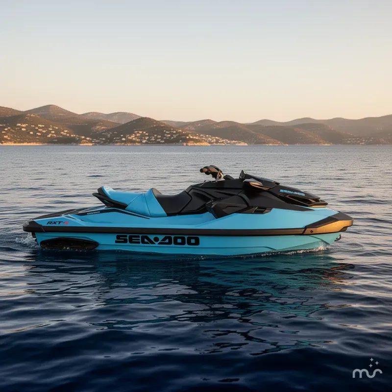 Slide: The Image of Sea-Doo RXT-X™ 325 Gulfstream Blue Premium 2026 - 2