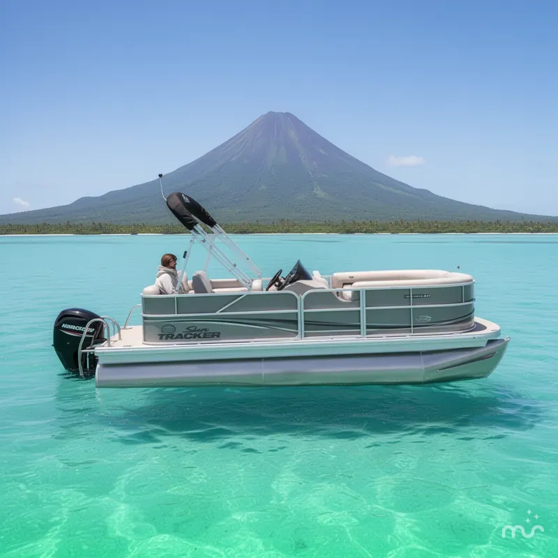 Slide: The Image of Sun Tracker Party Barge 16 DLX 2026 - 2