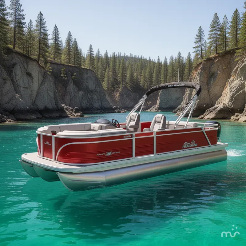 The Image of Sun Tracker Party Barge 22 RF DLX 2026 - 0