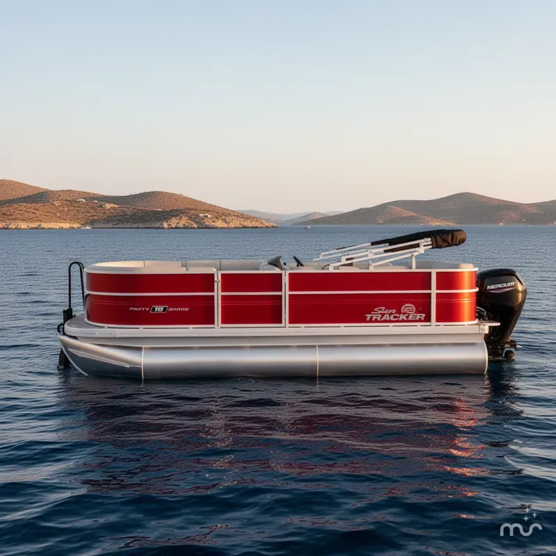 Slide: The Image of Sun Tracker Party Barge 18 DLX 2026 - 2