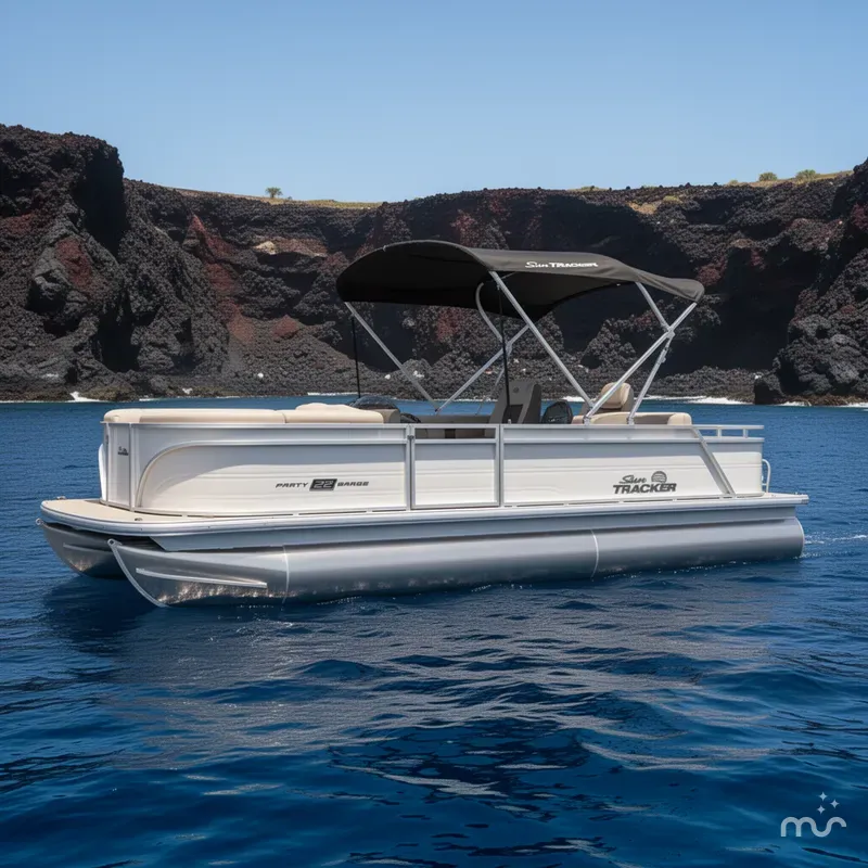 Slide: The Image of Sun Tracker Party Barge 22 RF DLX 2026 - 2