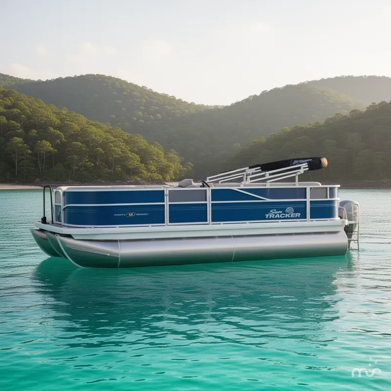 Slide: The Image of Sun Tracker Party Barge 18 DLX 2026 - 2
