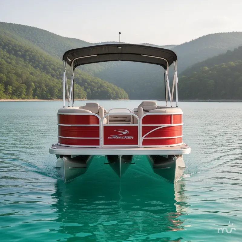 Slide: The Image of Sun Tracker Party Barge 18 DLX 2026 - 3