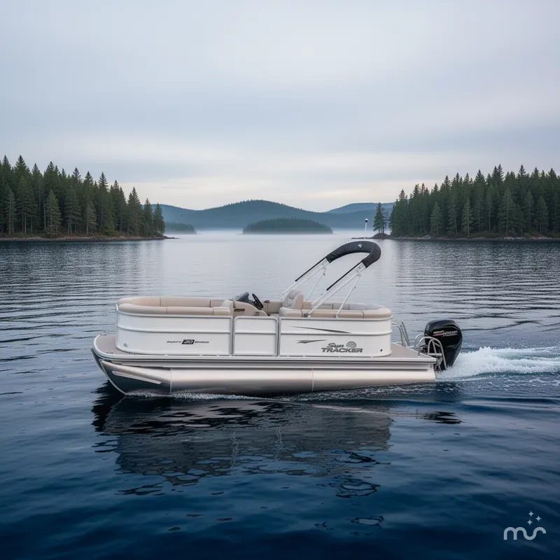 Slide: The Image of Sun Tracker Party Barge 20 DLX 2026 - 4