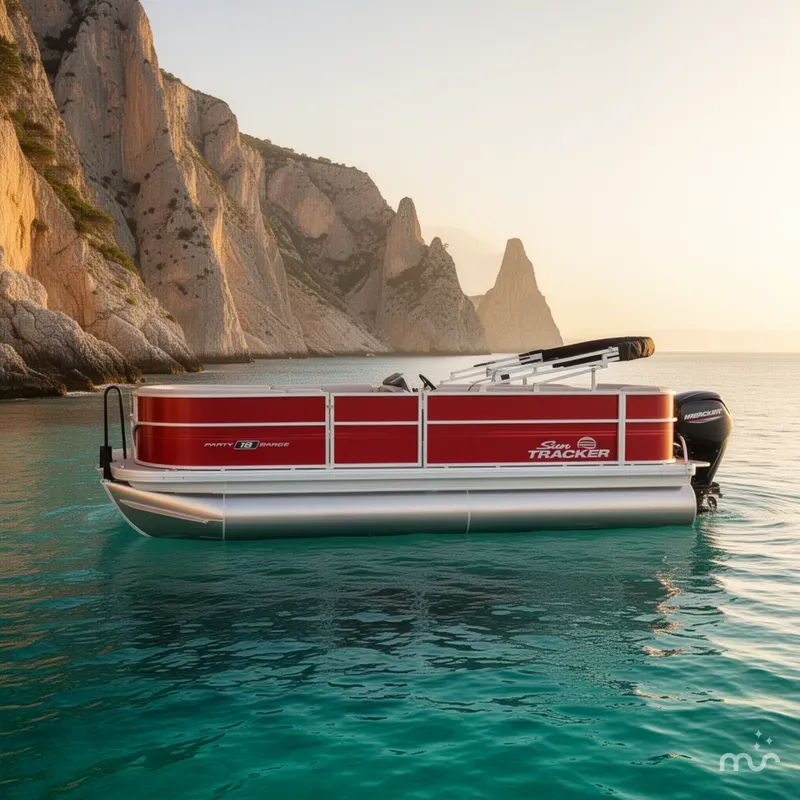 Slide: The Image of Sun Tracker Party Barge 18 DLX 2026 - 2