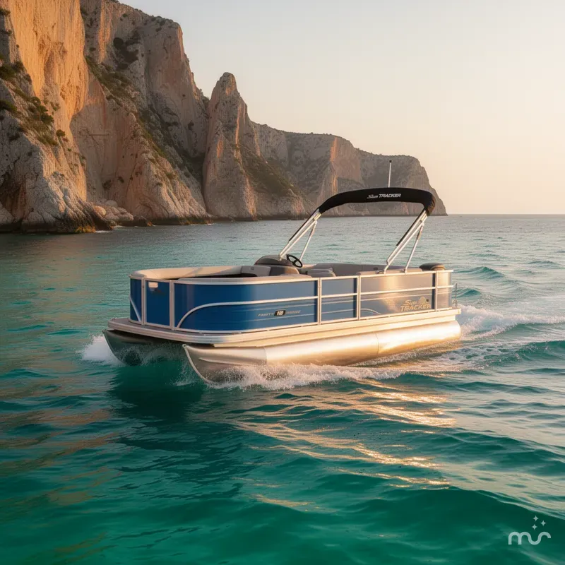Slide: The Image of Sun Tracker Party Barge 18 DLX 2026 - 4