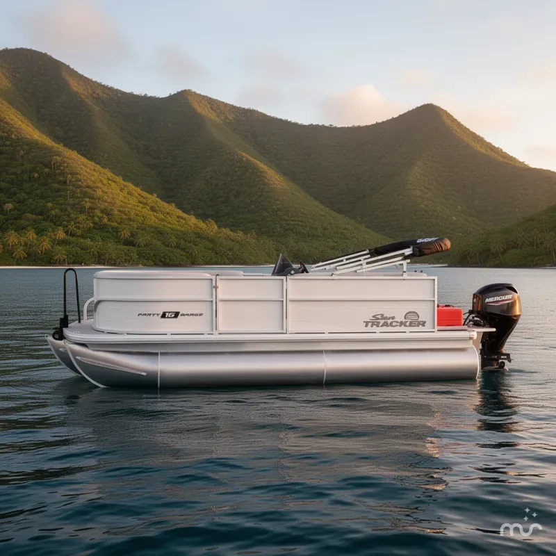 Slide: The Image of Sun Tracker Party Barge 16 DLX 2026 - 2