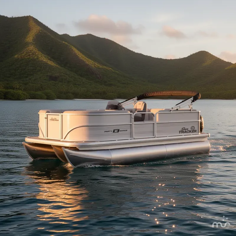 Slide: The Image of Sun Tracker Party Barge 16 DLX 2026 - 4