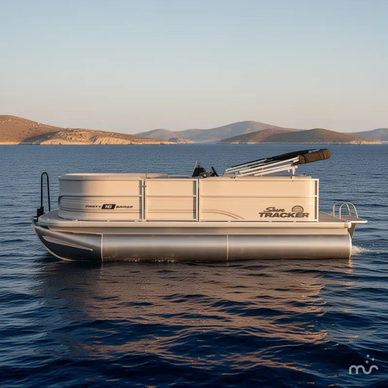 Slide: The Image of Sun Tracker Party Barge 16 DLX 2026 - 2
