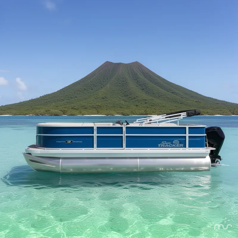 Slide: The Image of Sun Tracker Party Barge 18 DLX 2026 - 2