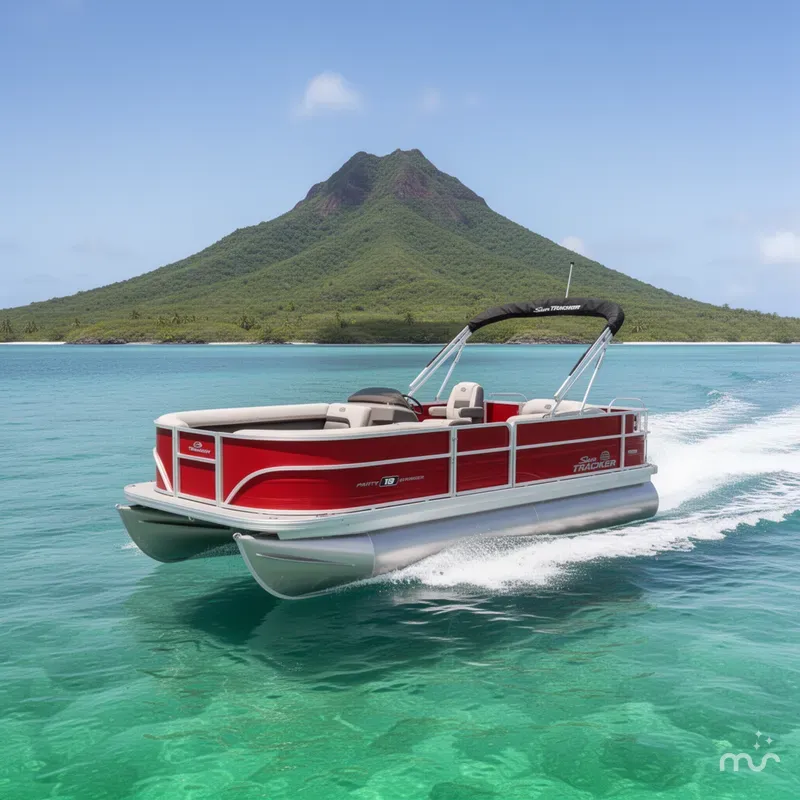 Slide: The Image of Sun Tracker Party Barge 18 DLX 2026 - 4