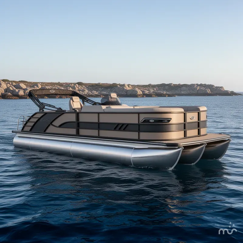 Slide: The Image of Bentley Pontoons 253 Elite Swingback Dual Capt EXT 2026 - 2