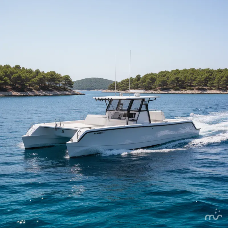 Slide: The Image of Invincible 35 Catamaran 2020 - 4
