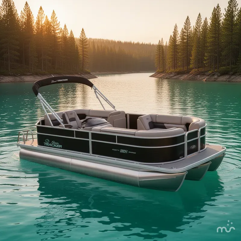 Slide: The Image of Sun Tracker Party Barge 20 DLX 2026 - 2