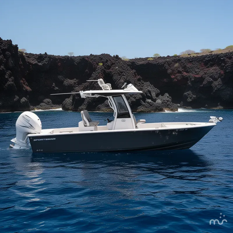 Slide: The Image of Sportsman Masters 267OE Bay Boat 2023 - 2