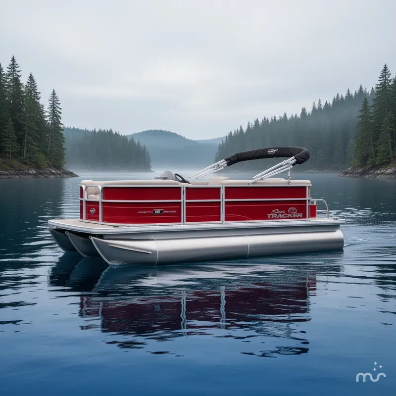 Slide: The Image of Sun Tracker Party Barge 16 DLX 2026 - 1