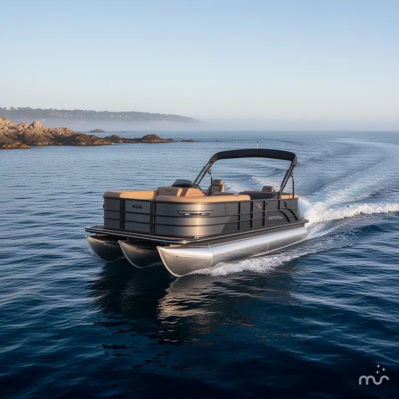 The Image of Bentley Pontoons Elite 350HP 253 Swingback Tritoon 2026 - 0