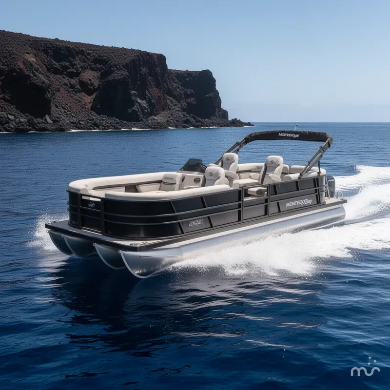 The Image of Montego Bay 8522 Quad Lounger BR Deluxe Pontoon & Honda 4-Stroke EFI 2026 - 0