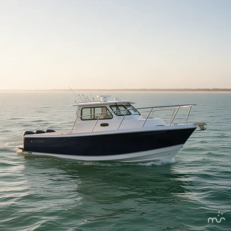 Slide: The Image of Parker Marine 227 Explorer WITH AC AND SEAKEEPER RIDE 2026 - 2