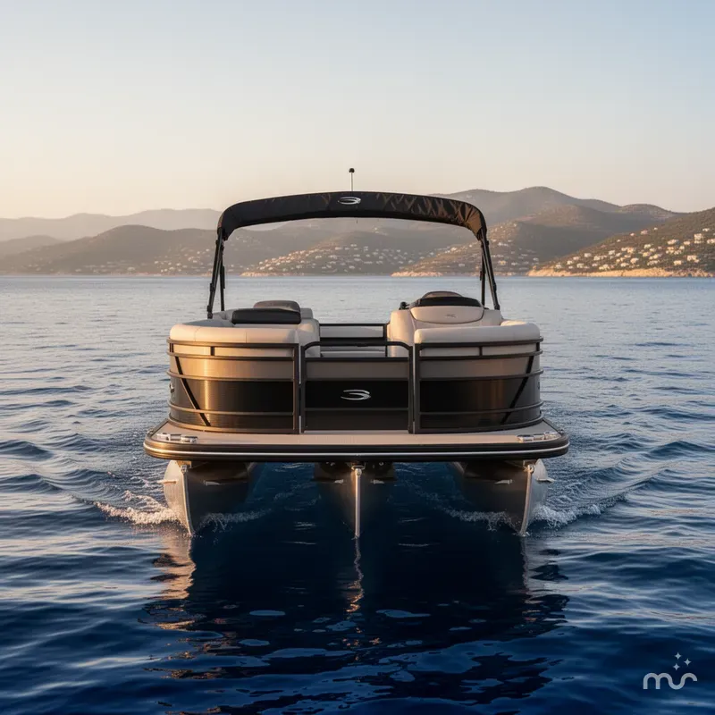 Slide: The Image of Bennington 23 SSB Lux Swingback TriToon Pontoon 2026 - 1
